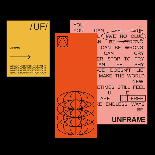 Brutalist experimental collage with deconstructed typography, brutalist, geometric, dark