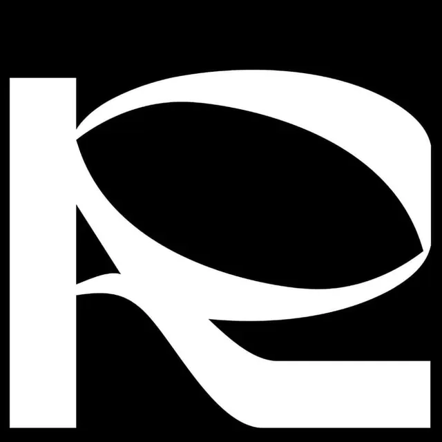 Stylized Letter R Logo, minimal, geometric, monochrome