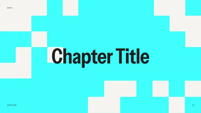 Cyan geometric chapter title, geometric, minimal, cool