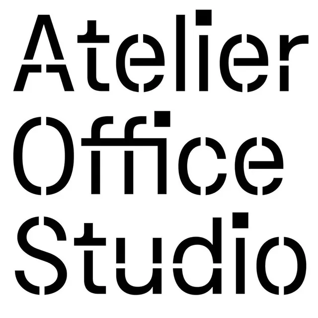 Atelier Office stacked type specimen, minimal, geometric, dark