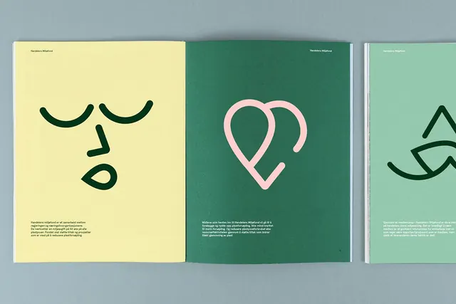 Wellness brochure with line-art symbols, minimal, line-art, light