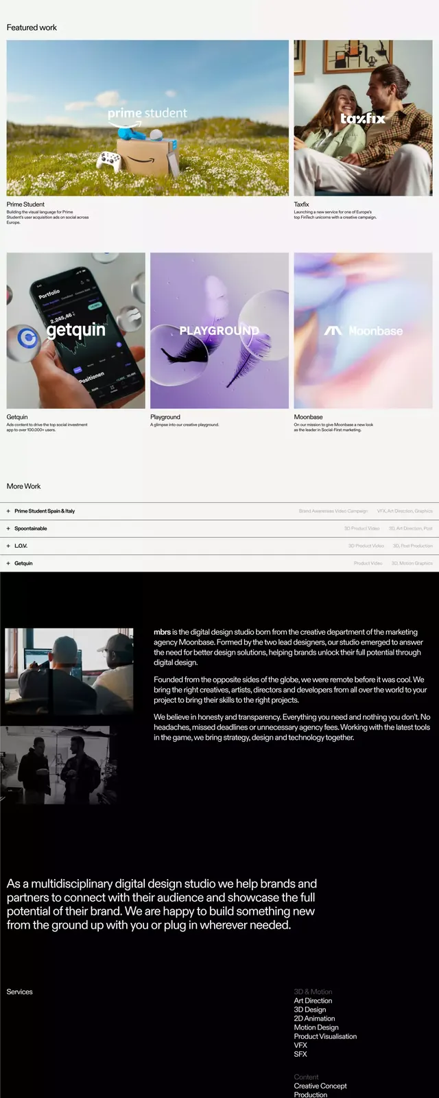 Design studio editorial branding system, minimal, corporate-clean, light