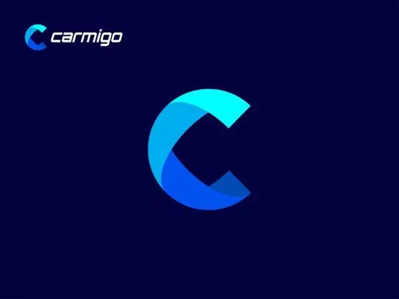 C Letter Modern Minimalist Logo design, minimal, dark-mode, dark