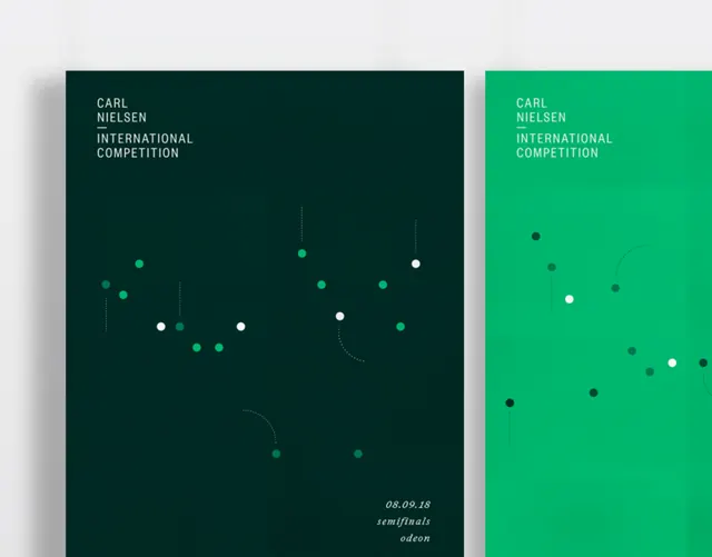 Dark editorial spread with constellation motif, minimal, abstract, dark