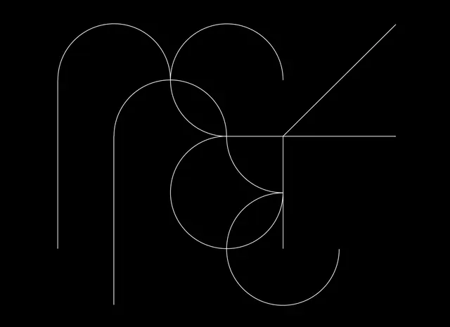 Abstract Line Art Logo, minimal, line-art, high-contrast