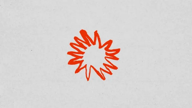 Radial orange starburst icon, abstract, minimal, warm