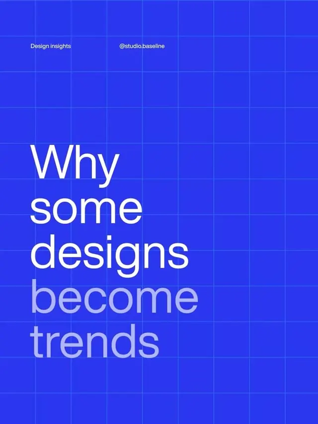 Studio Baseline grid-based type specimen with rhetorical inquiry, minimal, geometric, dark