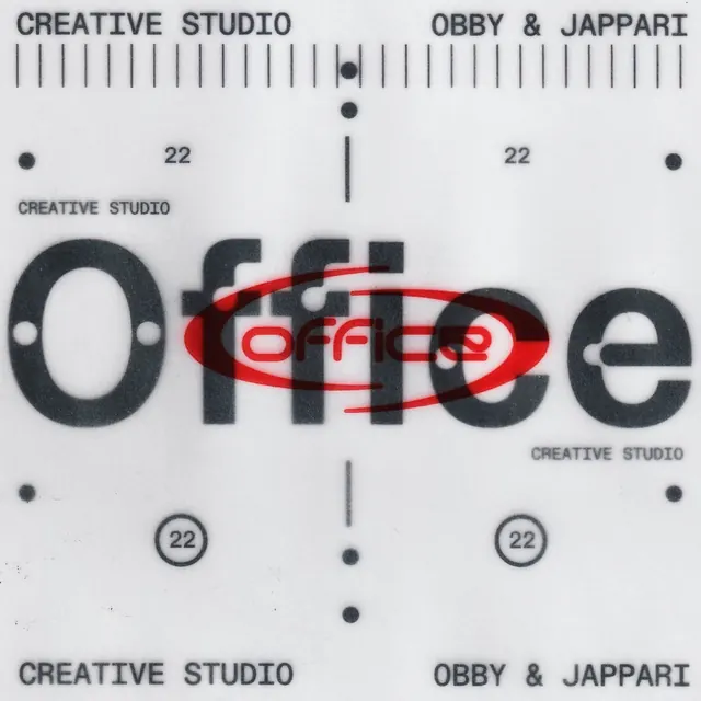 Obby & Jappari type specimen with grid overlay, minimal, technical, dark