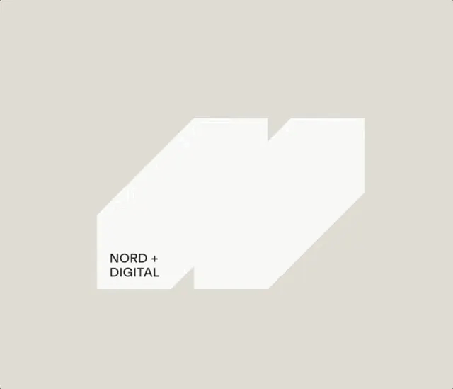Nord + Digital geometric wordmark, minimal, geometric, light