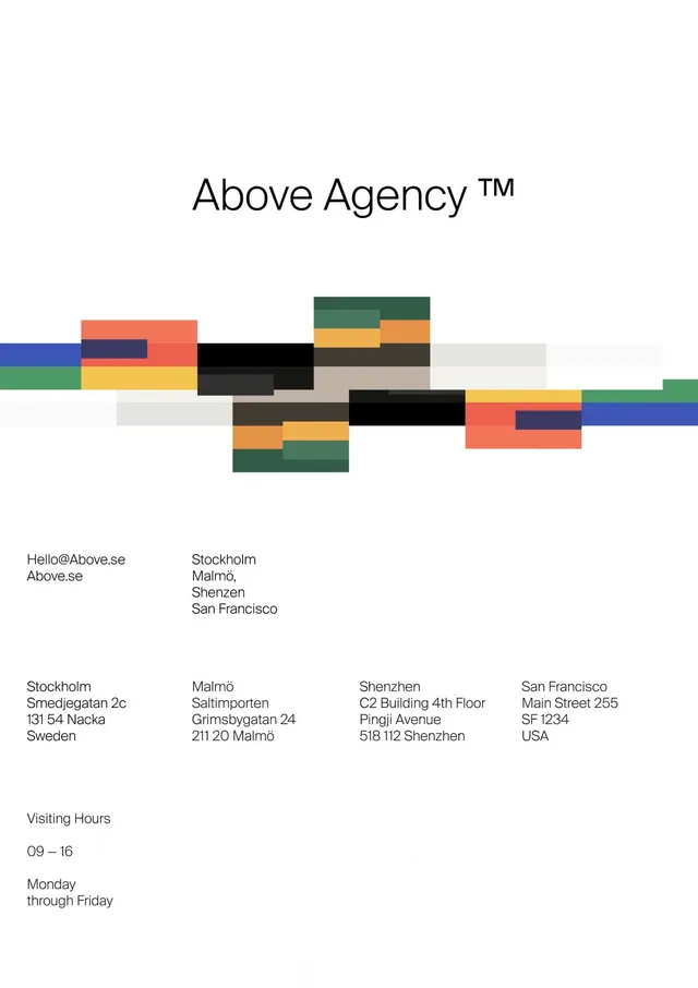 Above Agency modular geometric identity, minimal, geometric, dark