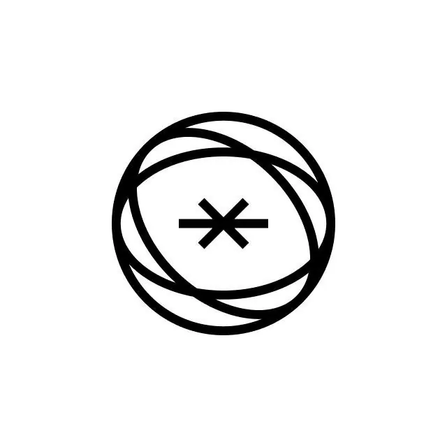 Intersecting rings abstract mark, minimal, abstract, dark