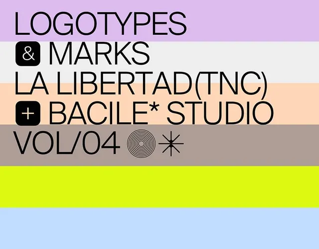 Layered type specimen with color bands, minimal, geometric, light