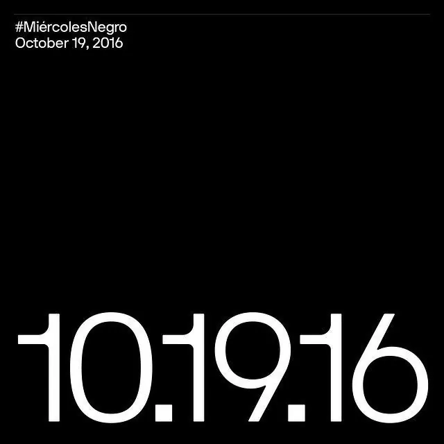 Miércoles Negro event poster, minimal, dark-mode, dark