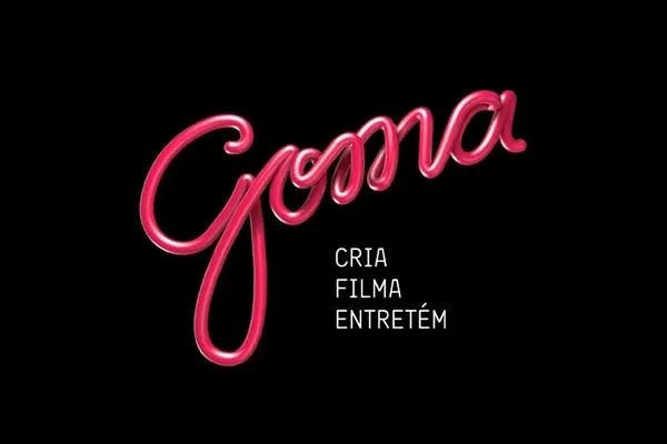 Glossy pink 3D script wordmark Gemma on black, luxury, 3d-render, dark