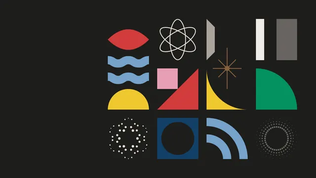 Geometric Abstract Icon Set, minimal, geometric, high-contrast