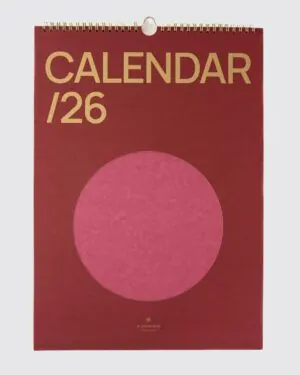 Calendar /26 minimal typographic cover, minimal, editorial, warm