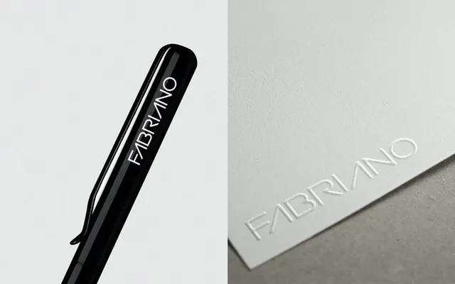 Fabriano luxury pen type specimen, minimal, luxury, dark