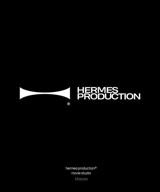 Hermes Production monochrome wordmark, minimal, monochrome, dark
