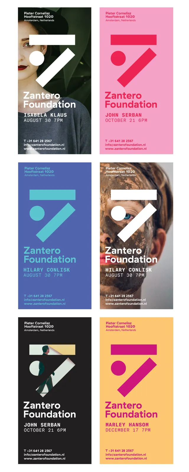 Zantero Foundation geometric poster identity, geometric, minimal, vibrant