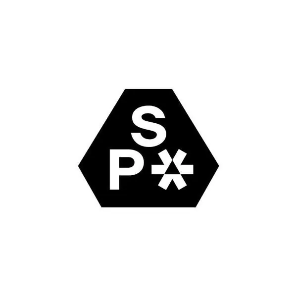 Minimalist geometric hexagon monogram mark, minimal, geometric, monochrome