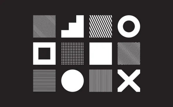 Geometric Pattern Grid, minimal, geometric, high-contrast