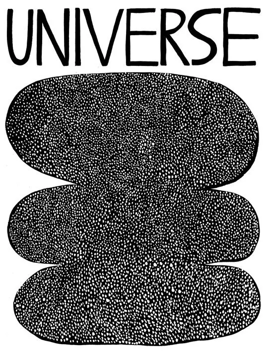 Hand-drawn typography with stippled organic forms, playful, minimal, high-contrast