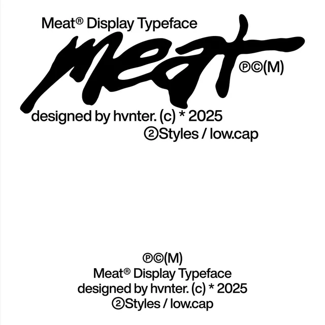 Meat Display Typeface by hvnter, dark