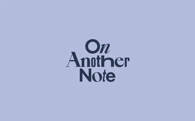 On Another Note serif type specimen, minimal, editorial, cool