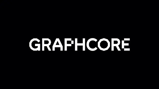 GRAPHCORE wordmark, minimal, technical, dark