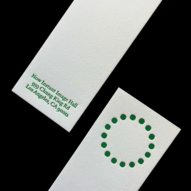 Minimal business cards with circular motif, minimal, corporate-clean, light