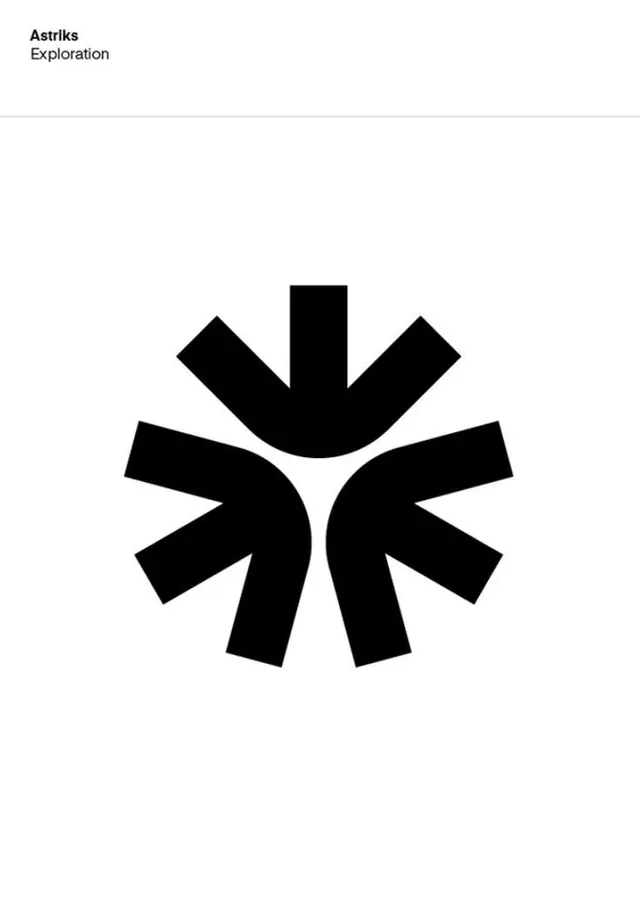 Astriks Exploration mark, radial compass, minimal, abstract, dark