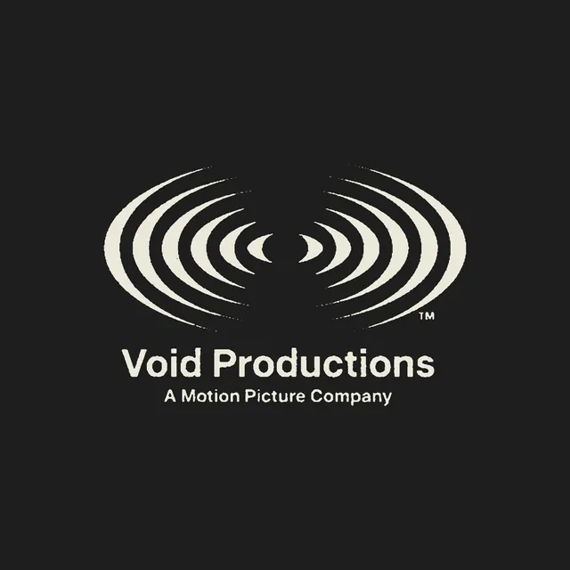 Void Productions logo, concentric waves, minimal, abstract, dark