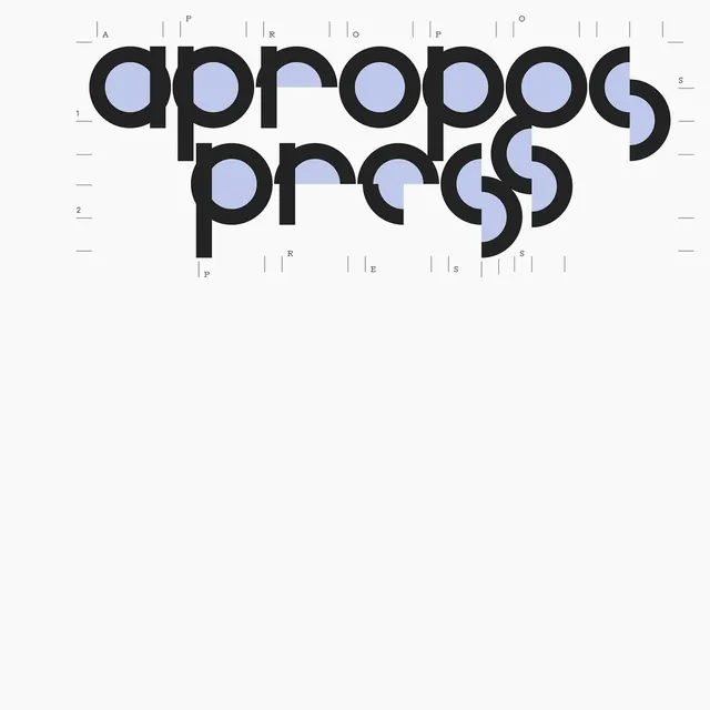 Apropos Press typographic wordmark, minimal, geometric, light