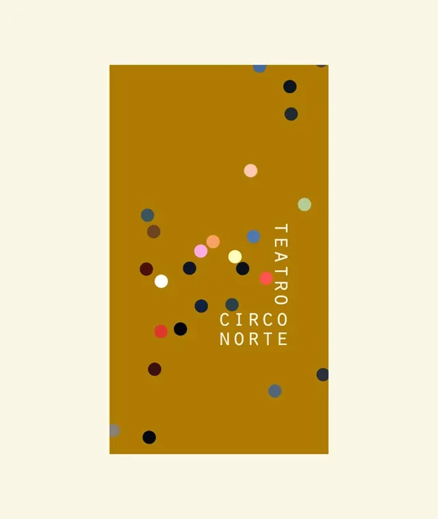 Teatro Circo Norte poster with scattered dot motif, minimal, abstract, light