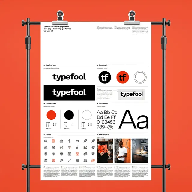 Typefool specimen sheet, editorial, corporate-clean, monochrome