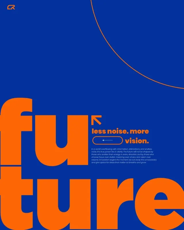 Future culture type system with messaging, minimal, geometric, dark