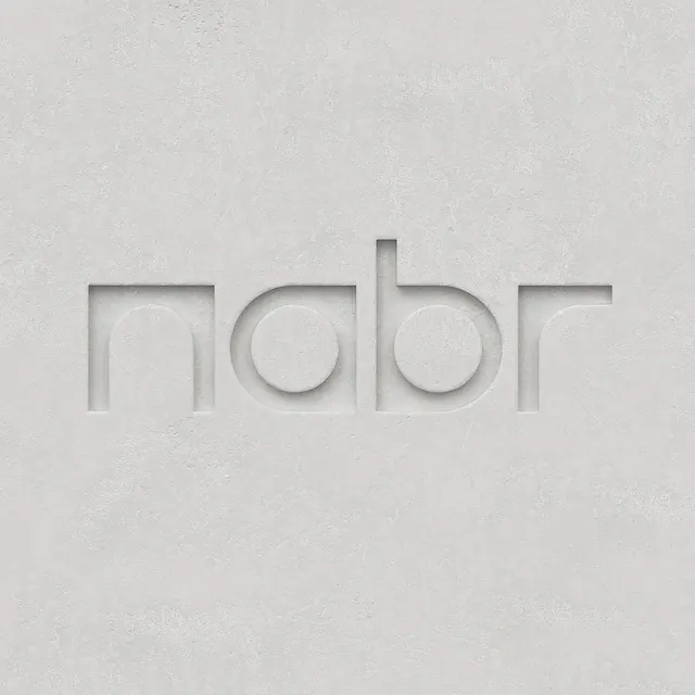 nabr wordmark, minimal, geometric, monochrome