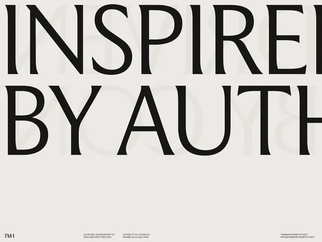 Tom Mark Henry INSPIRE typography, editorial, luxury, light