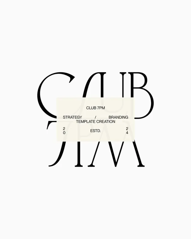 Elegant serif wordmark with information overlay, minimal, light
