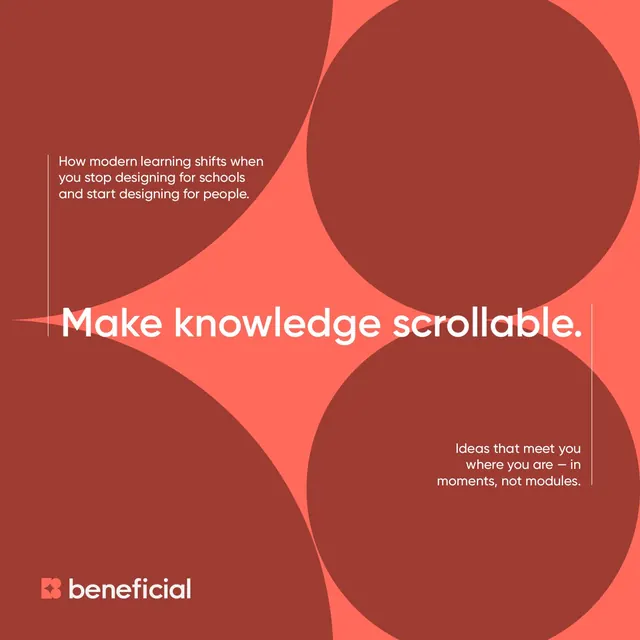 Organic shape learning platform branding, minimal, gradient-heavy, warm