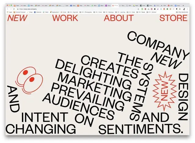 Typographic collage website header, minimal, abstract, light