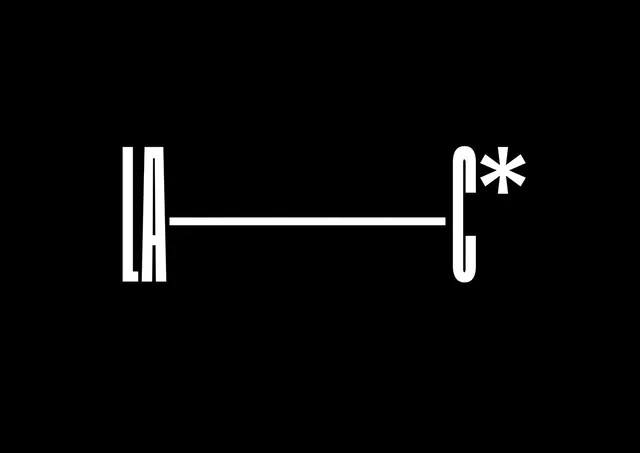 LA-K monoline logo mark, minimal, line-art, dark