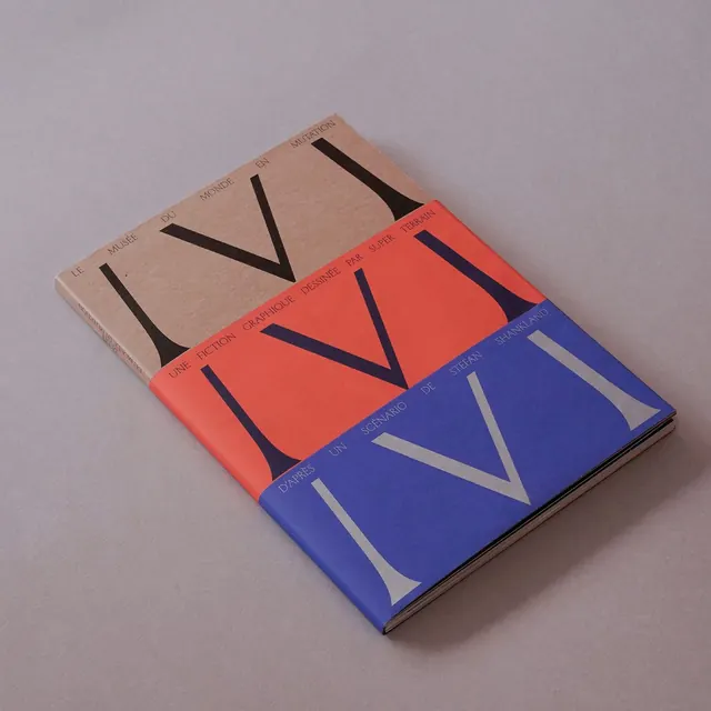 Color-blocked book cover with geometric V-form, geometric, minimal, warm