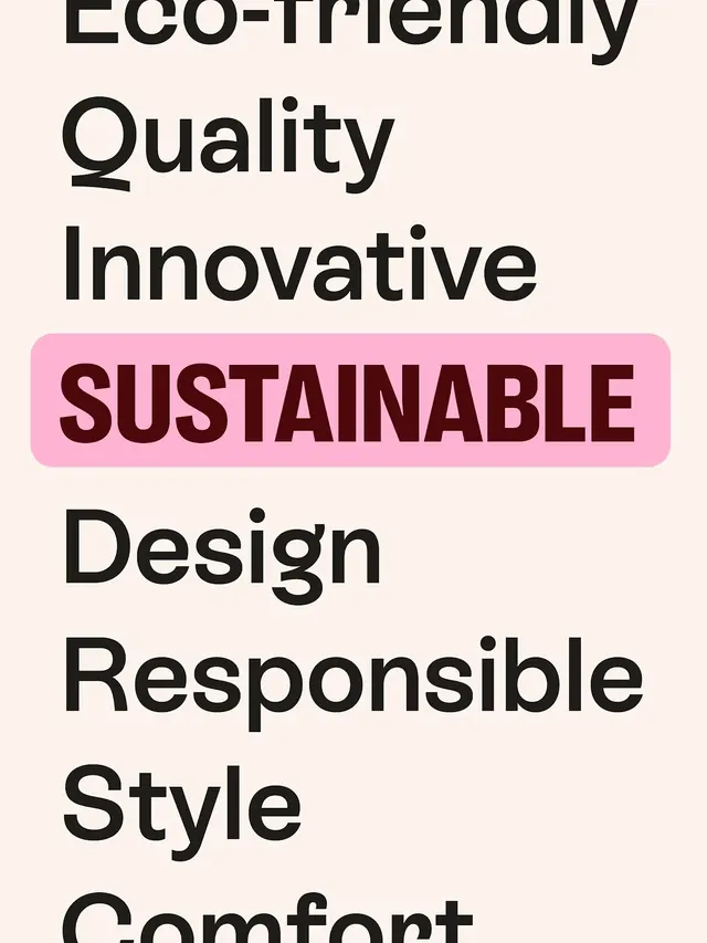 Eco-brand values type specimen, minimal, light-mode, light