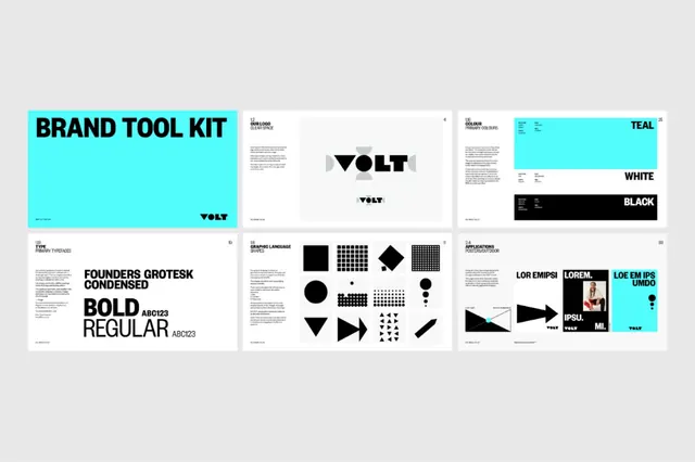 Minimal tech brand kit with cyan accent, minimal, corporate-clean, cool