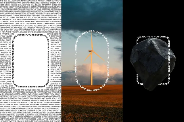Circular typographic framing with landscape, minimal, dark-mode, dark