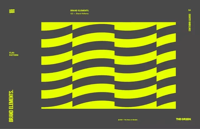 Bright yellow wavy stripe pattern system, geometric, abstract, dark
