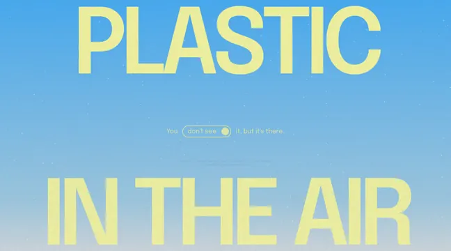 Yellow type on blue-to-white gradient, minimal, swiss, light