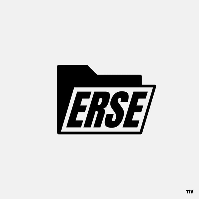 ERSE folder wordmark, minimal, monochrome, dark