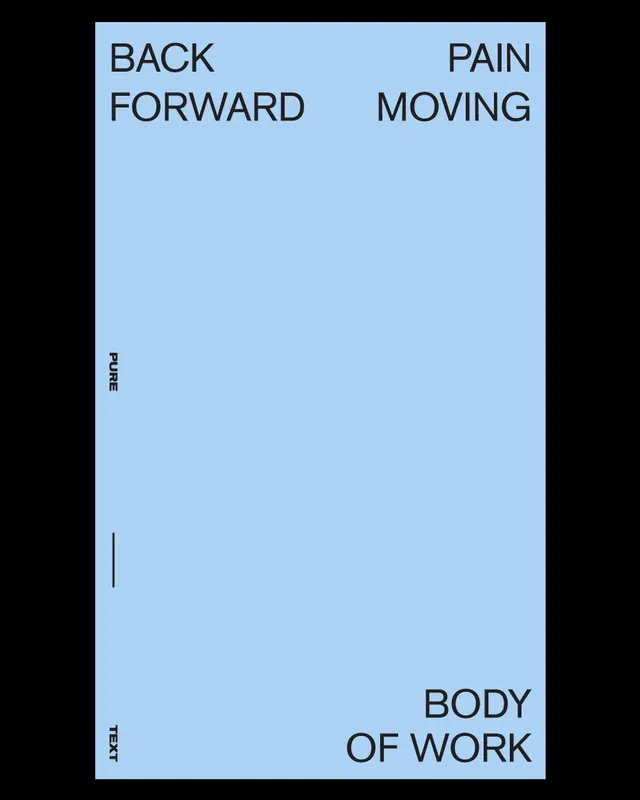 Pale blue and black type specimen with vertical dividers, minimal, technical, light